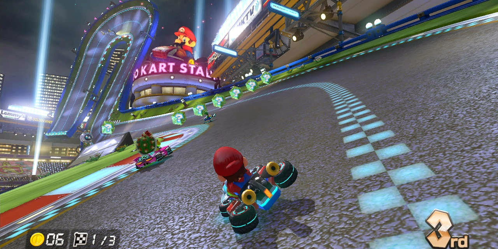 Mario Kart 8 drift game screen